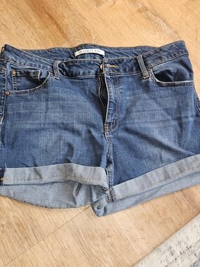 Celebrity Pink Rolled Hem Denim Shorts - Blue